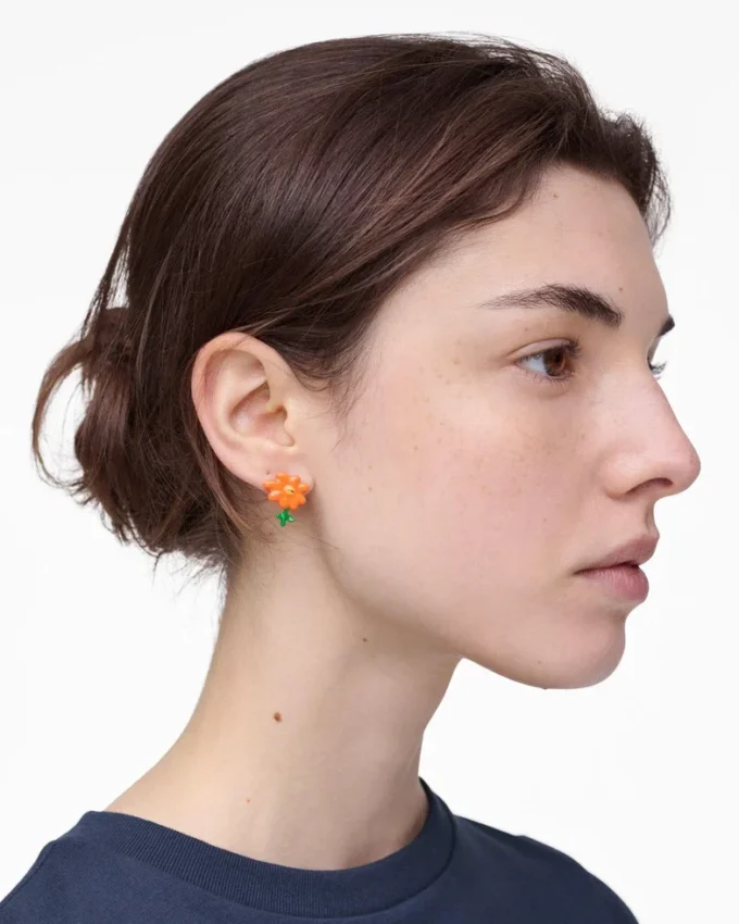 David Shrigley X Marc Jacobs Joy Flower Stud Earrings
