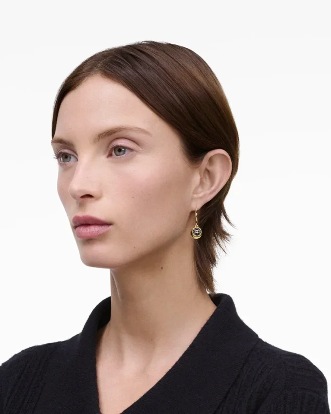 The Button Drop Earrings