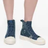 The Sequin Daisy Denim High Top Sneaker