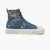 The Sequin Daisy Denim High Top Sneaker