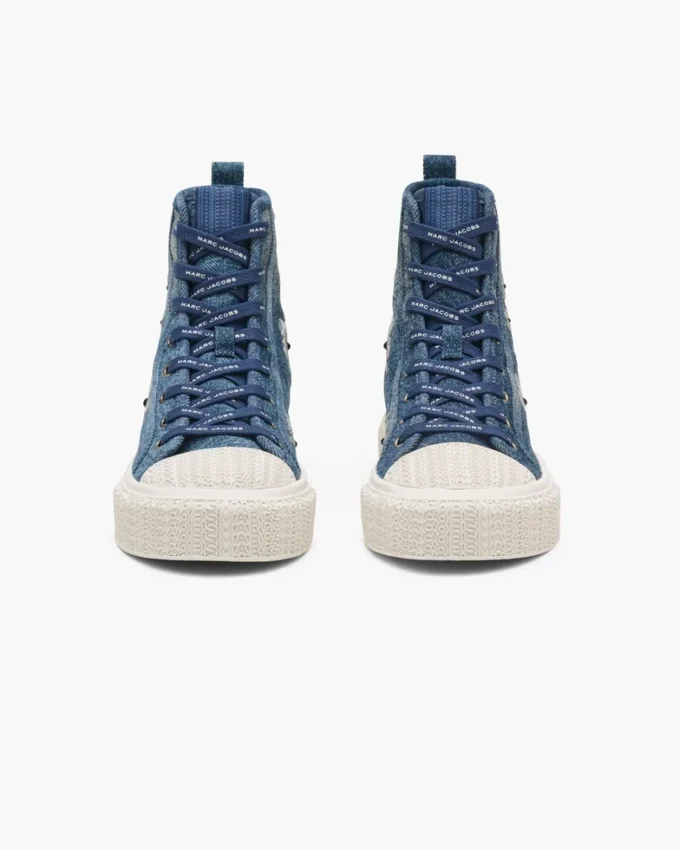 The Sequin Daisy Denim High Top Sneaker