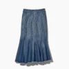 The Wave Denim Skirt